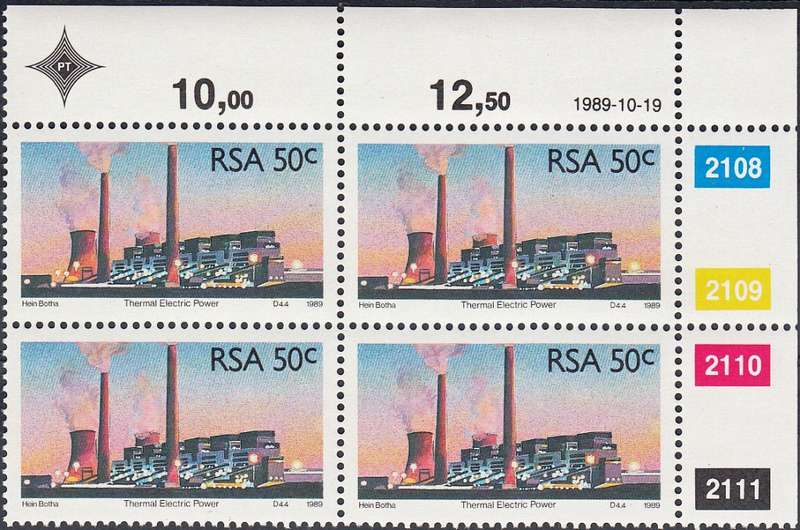 RSA 1989 SA ENERGY RESOURCES FULL SET CONTROL BLOCKS MNH (SACC 711-714)