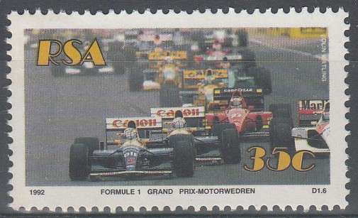 RSA 1992: SPORT FULL 35c MOTOR RACING MNH (SACC 778)