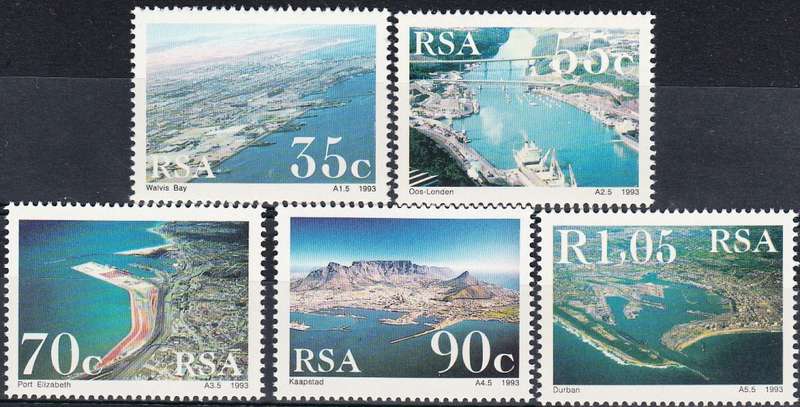 RSA 1993 SA HARBOURS FULL SET MNH (SACC 790-794)