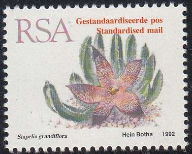 RSA 1992: 5th DEFINITIVE ISSUE SUCCULENTS STANDARD MAIL MNH (SACC 796)