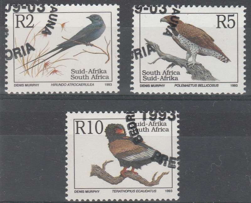 RSA 1993: 6th DEF ISSUE TREATENED FAUNA FULL SET CTO (SACC 825-842) - LATIN INSCRIPTIONS