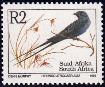 RSA 1997 SIXTH DEFINITIVE SERIES R2 BLUE SWALLOW MNH (SACC 840b)