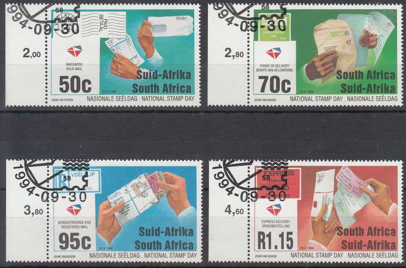 RSA 1994: NATIONAL STAMP DAY FULL SET CTO (SACC 879-882)