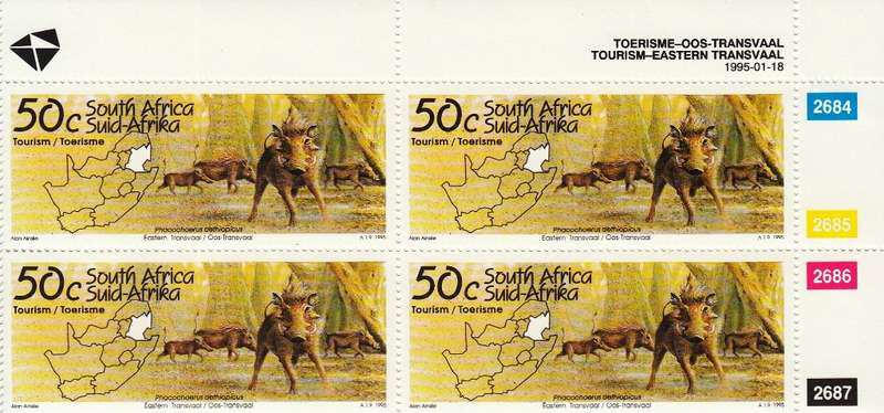 RSA 1995: TOURISM EASTERN TRANSVAAL CONTROL BLOCK MNH (SACC 888)