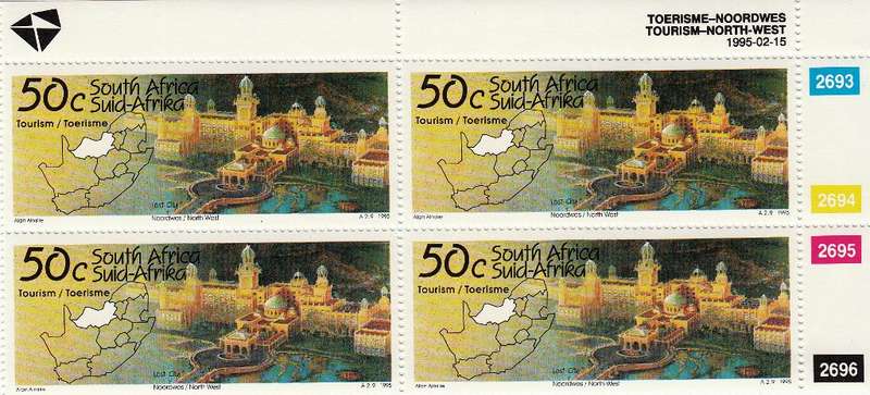 RSA 1995: TOURISM NORTH WEST CONTROL BLOCK MNH (SACC 892)