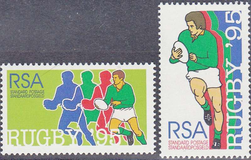 RSA 1995: RUGBY WORLD CUP TOURNAMENT MNH(SACC 896, 897, 899) plus CTO SET FOR FREE