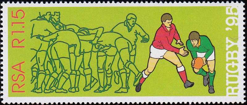 RSA 1995: RUGBY WORLD CUP TOURNAMENT MNH(SACC 896, 897, 899) plus CTO SET FOR FREE
