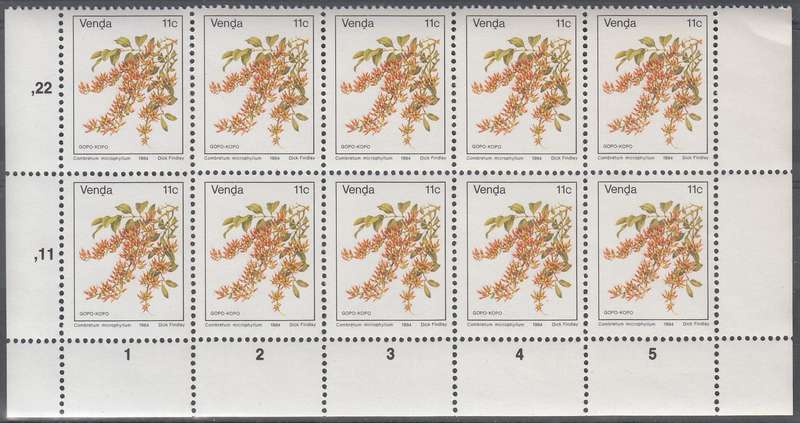VENDA 1984: ADDITIONAL VALUE 16c EXTENDED BLOCK OF 10 MNH (SACC91)