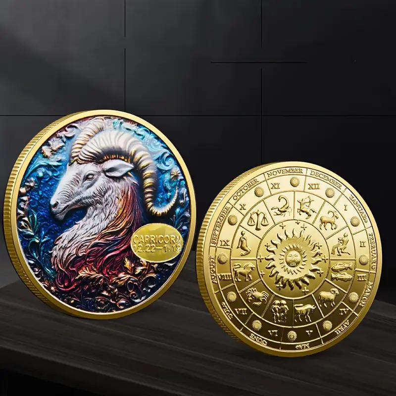 Capricorn Zodiac sign commemorative novelty coin (40mm)