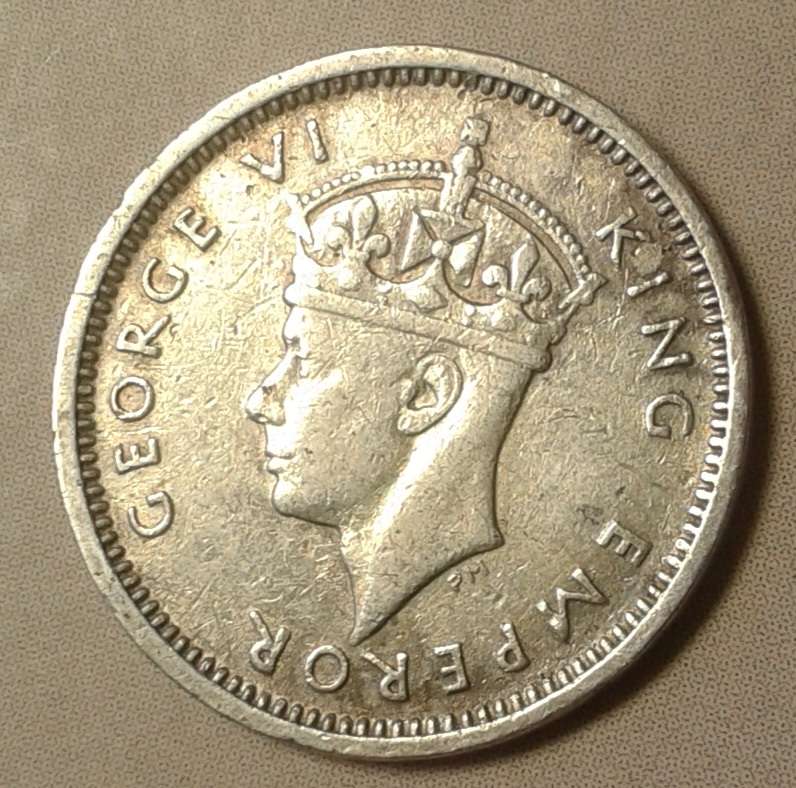 1942 Southern Rhodesia sterling silver threepence.