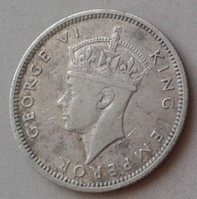 1942 Southern Rhodesia sterling silver sixpence