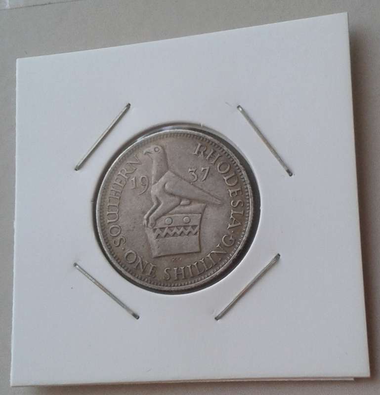 Nice 1937 Southern Rhodesia sterling silver shilling.