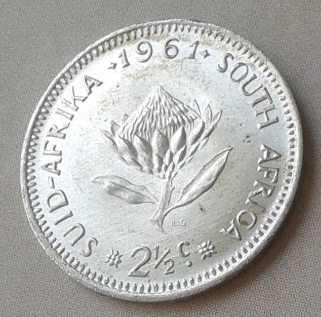 1961 Republic silver 2 1/2c.