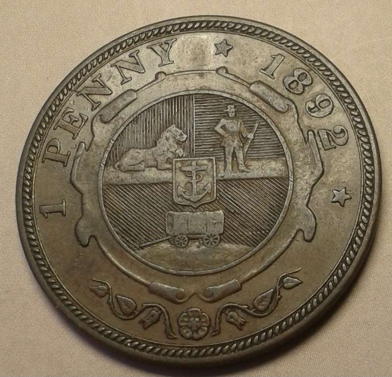 1892 ZAR Kruger Penny