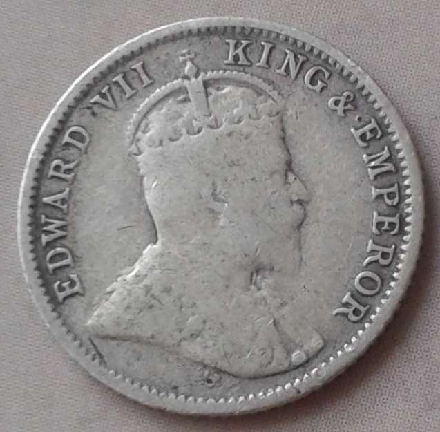 Scarce 1909 British Guiana & West Indies silver four pence (mintage: 36000)
