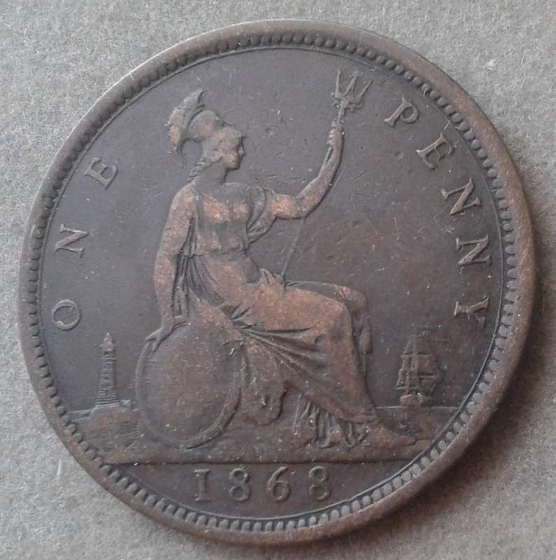 1868 British penny