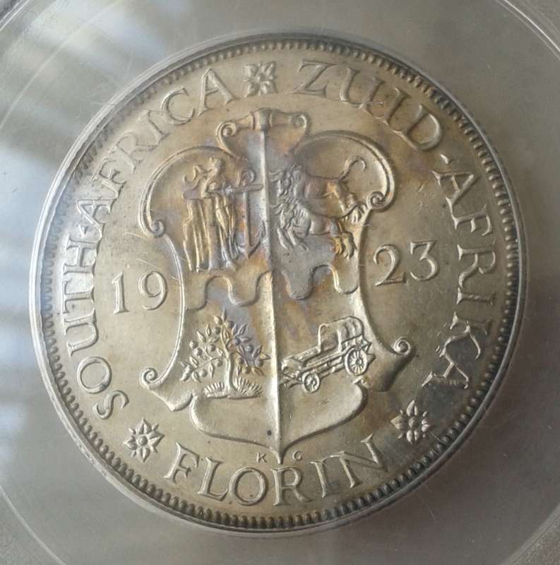 Scarcer 1923 union proof silver 2 Shillings PCGS PR62 (Mintage 1402)