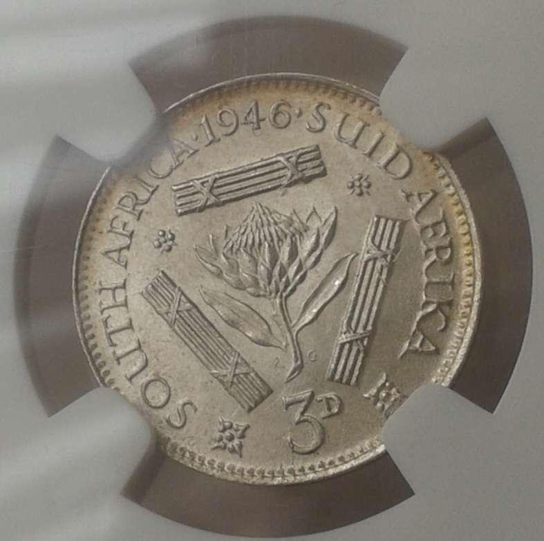 1946 Union silver tickey NGC MS61
