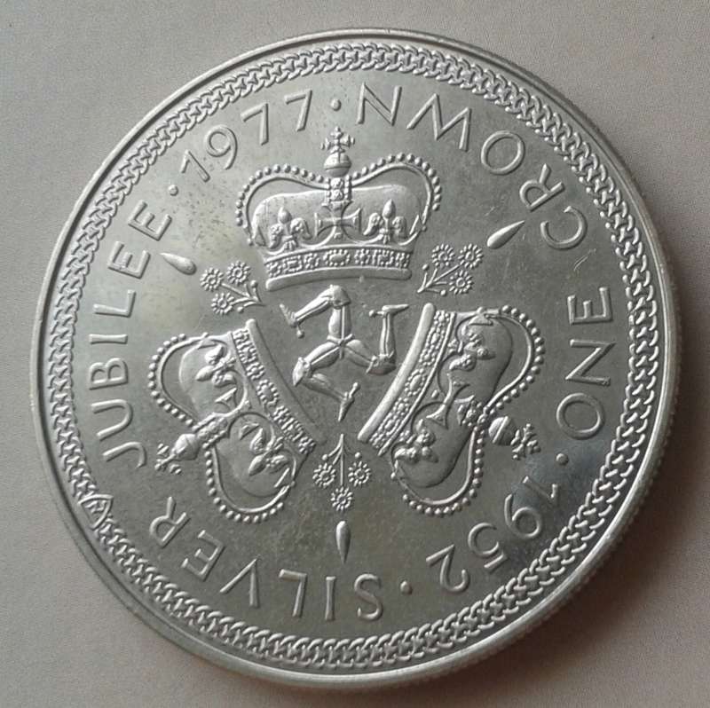 1977 Isle of Man uncirculated crown (Elizabeth silver jubilee)