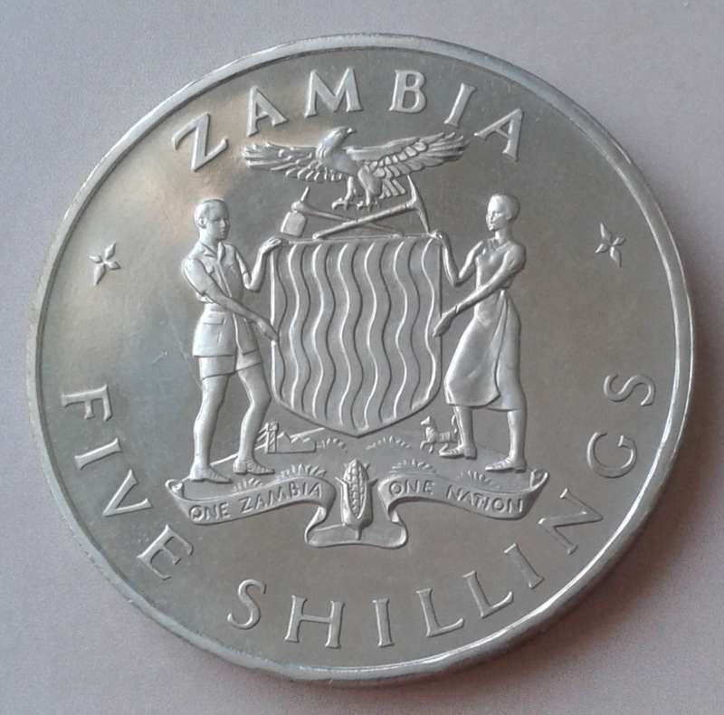 1965 Zambia proof crown in original box (mintage: 20000)
