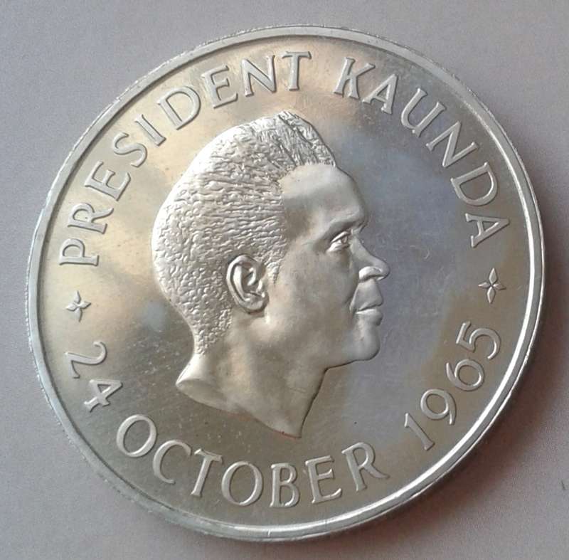 1965 Zambia proof crown in original box (mintage: 20000)