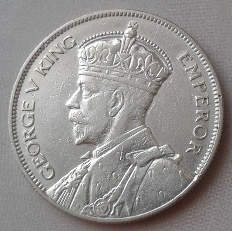 1934 Southern Rhodesia sterling silver half crown