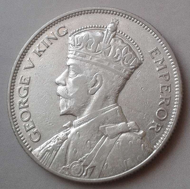 1935 Southern Rhodesia sterling silver half crown