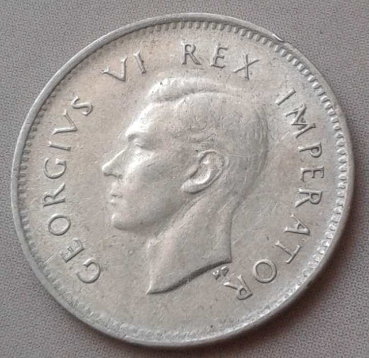 1943 Union silver tickey in XF.