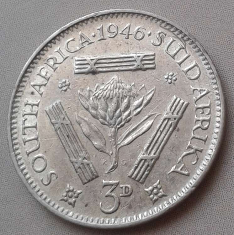 1946 Union silver tickey in XF.