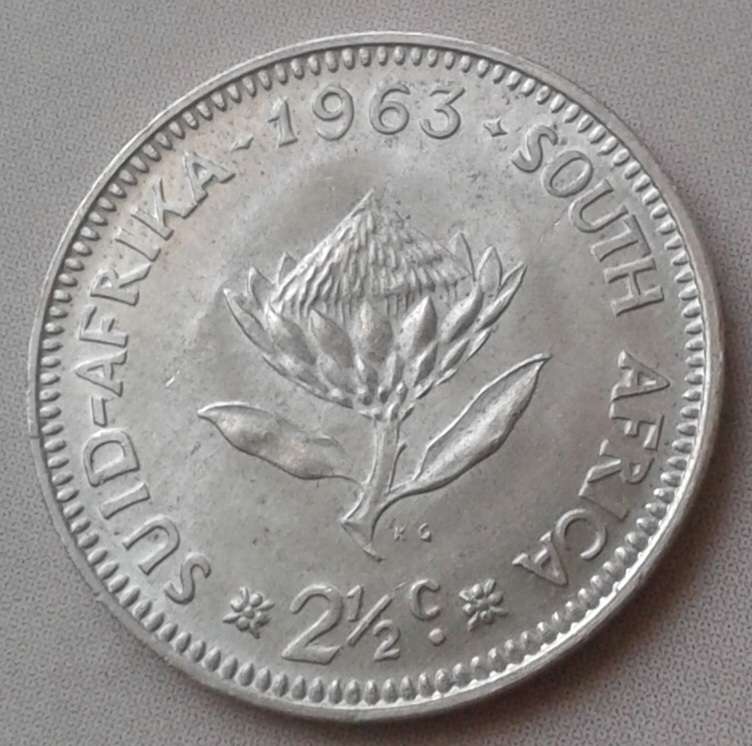Scarcer 1963 uncirculated silver 2 1/2c (low mintage)