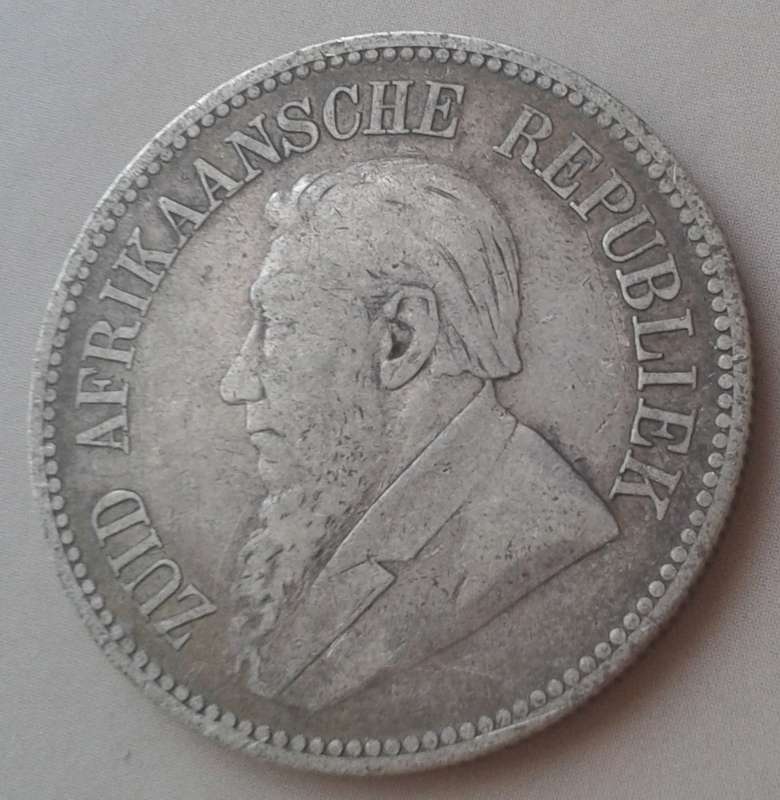 Scarce 1893 ZAR Kruger silver 2 1/2 Shillings