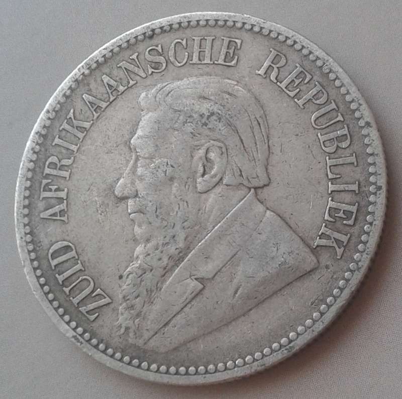 Decent 1895 ZAR Kruger silver 2 1/2 Shillings