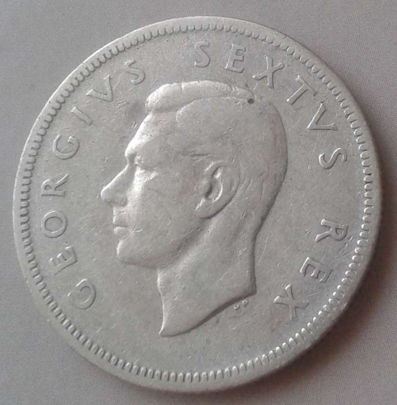 Rare 1948 union silver 2 Shillings (mintage: 6773)
