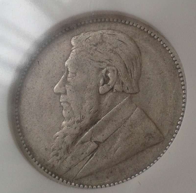 1894 ZAR Kruger silver Shilling NGC F12