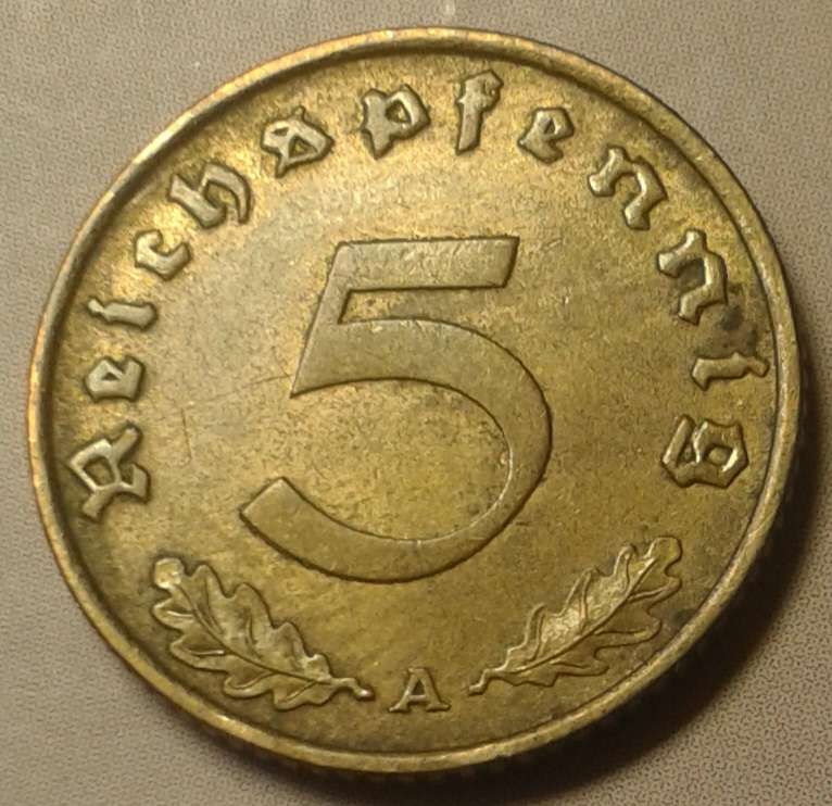1938 A Germany 5 Reichspfennig (Third Reich)