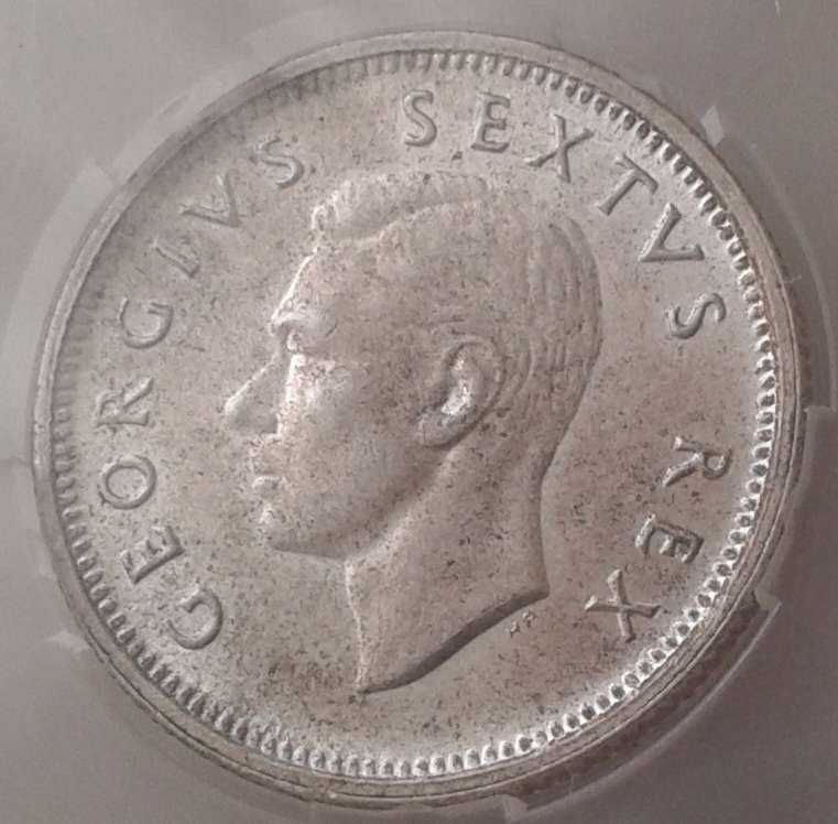 1952 Union silver sixpence SANGS MS61