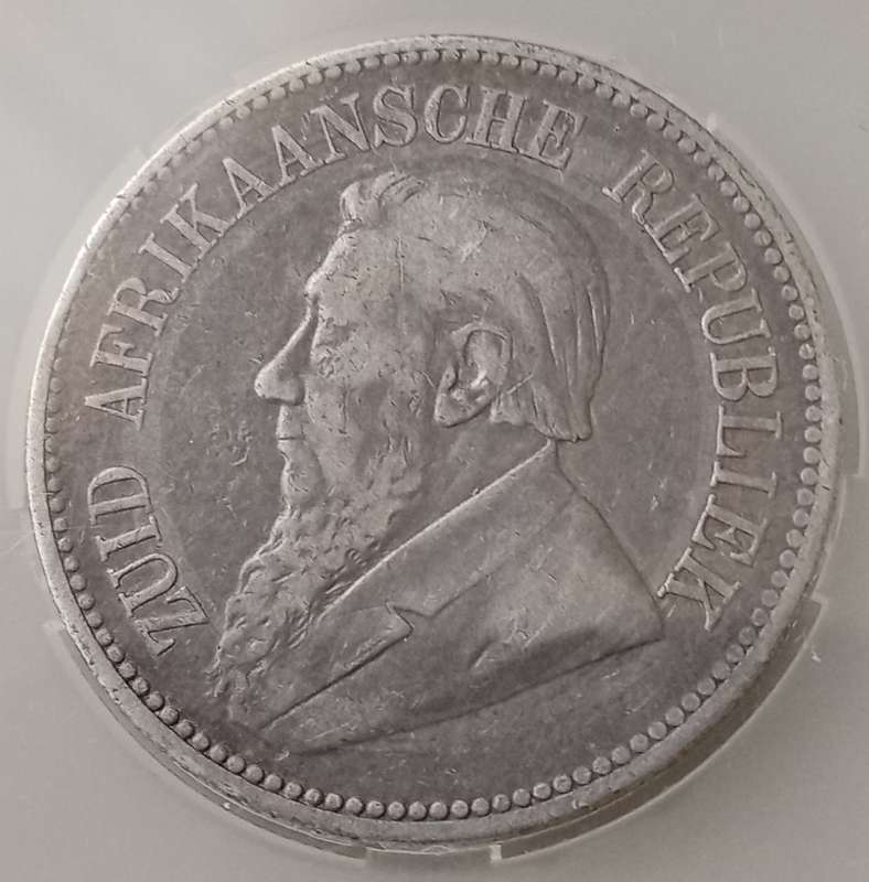 1895 ZAR Kruger silver 2 1/2 Shillings SANGS VF20
