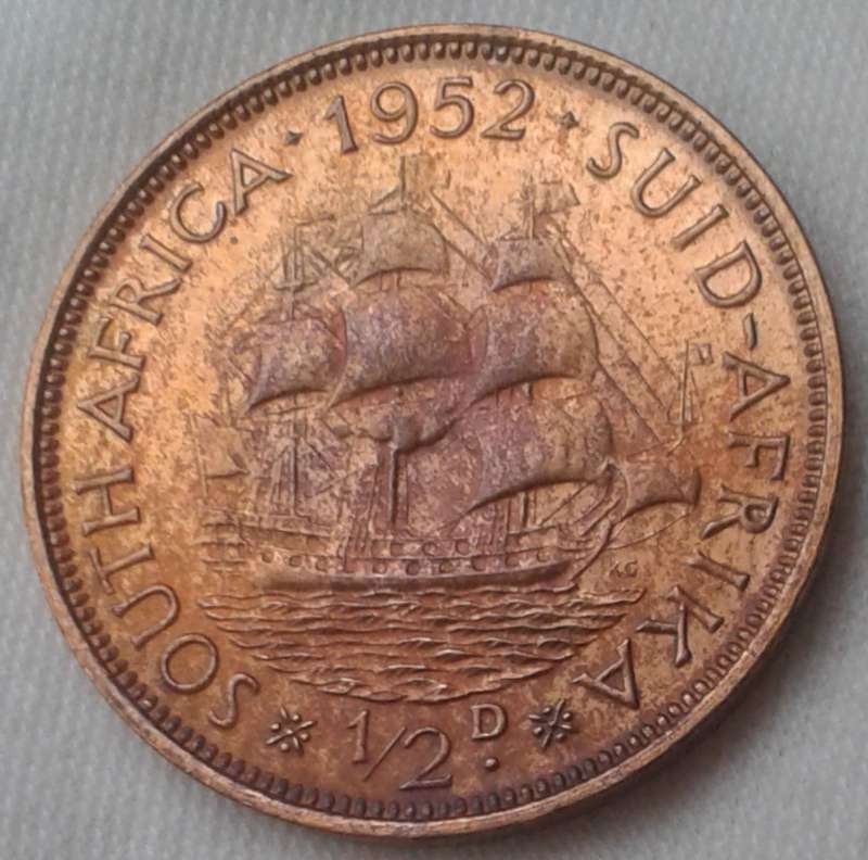 Union 1952 proof 1/2 penny