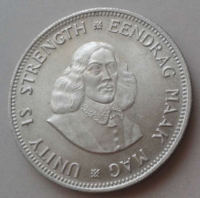 1961 Republic uncirculated silver 20c with obv die cracks