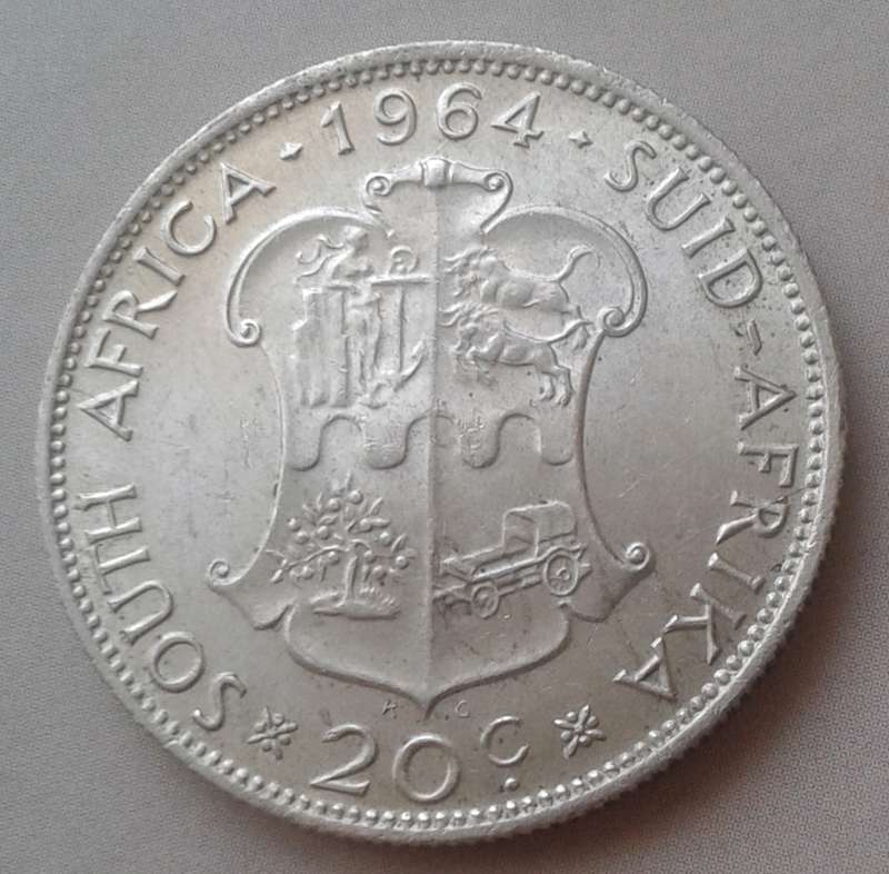 1964 Republic uncirculated silver 20c.