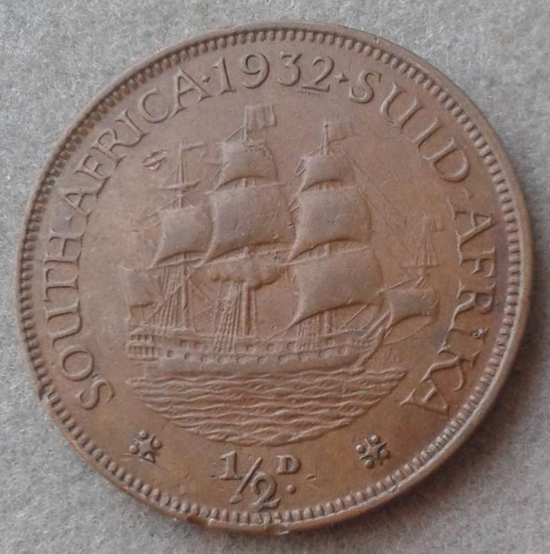 1932 Union 1/2 penny