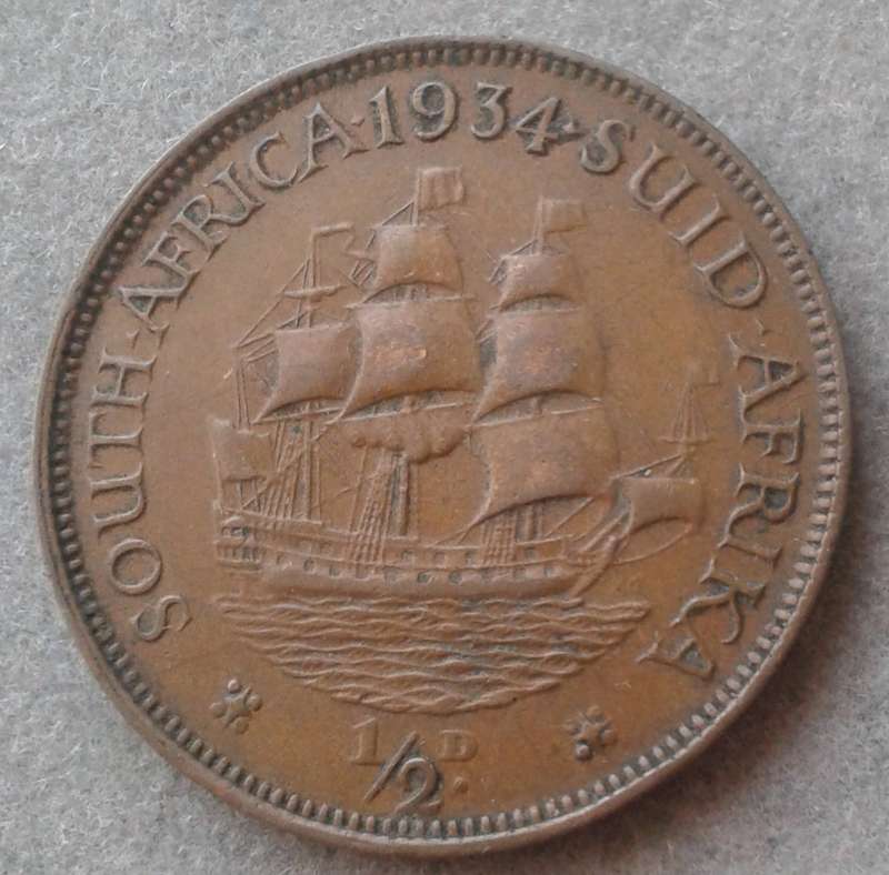 Decent 1934 union 1/2 penny