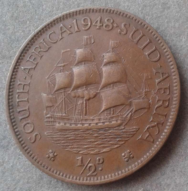 1948 Union 1/2 penny