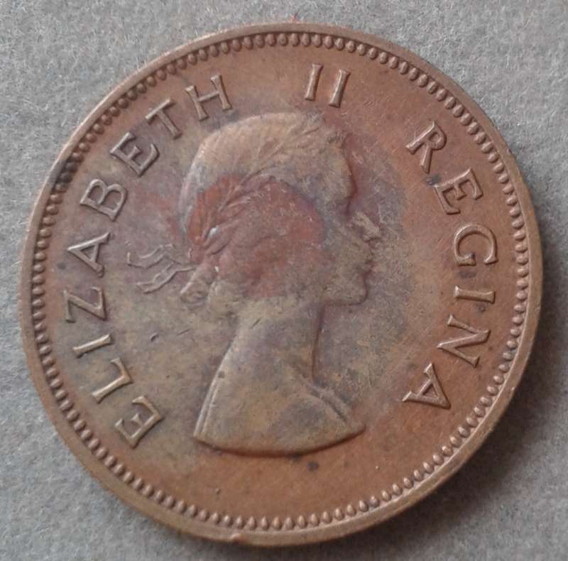 1956 Union 1/2 penny