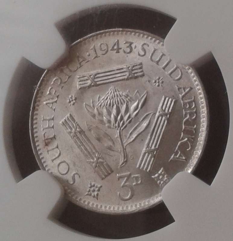 1943 Union silver tickey NGC MS63