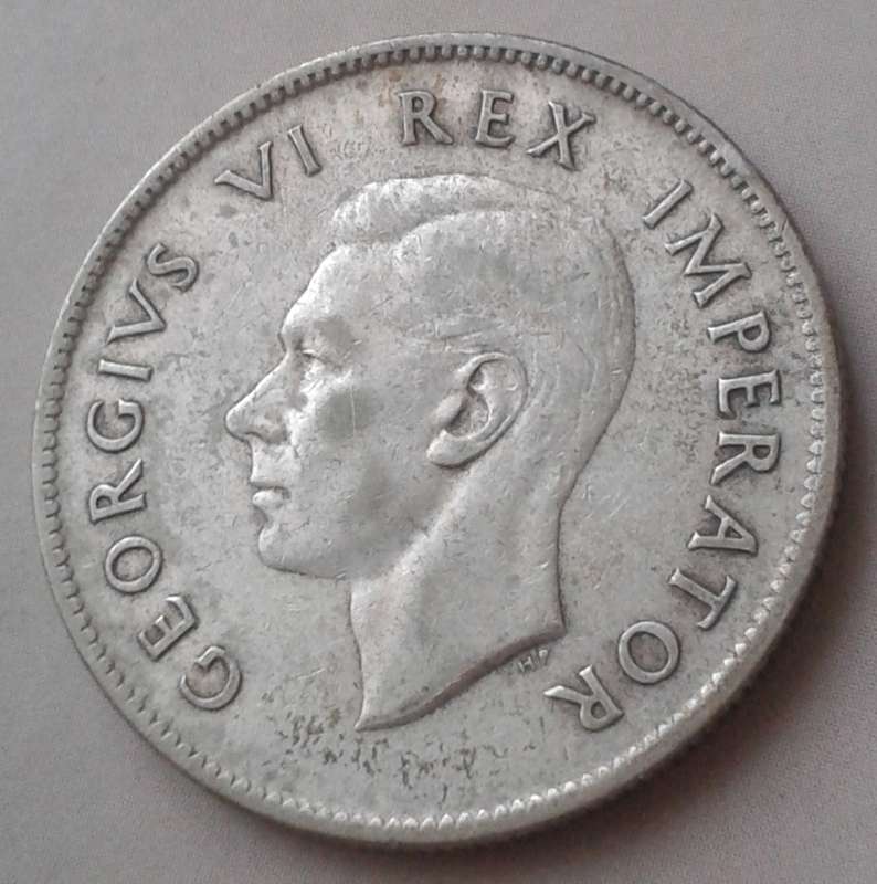 1937 Union silver 2 Shillings