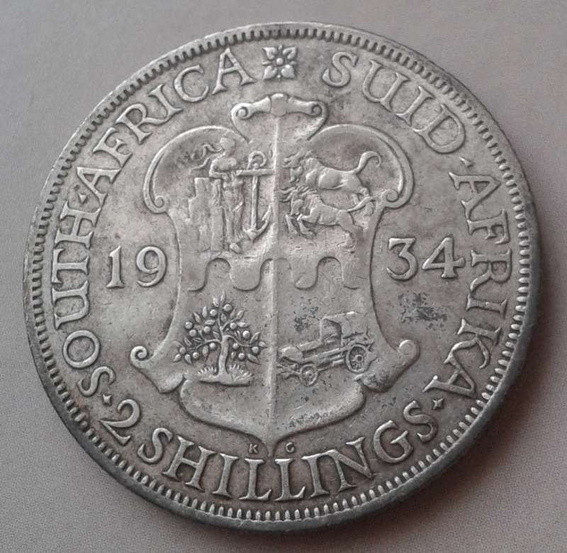 Decent 1934 union silver 2 Shillings