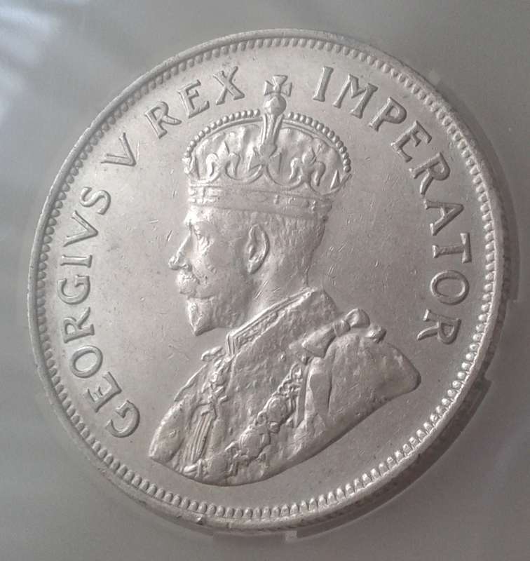 High grade 1924 union silver 2 1/2 Shillings SANGS AU55