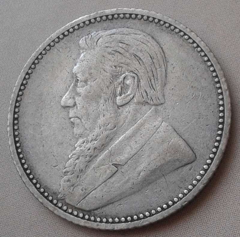 1893 ZAR Kruger silver sixpence in VF+
