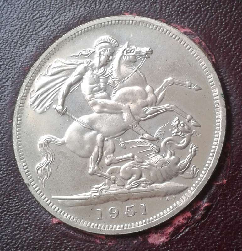 1951 Festival of Great Britain prooflike crown in box